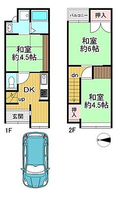 間取り 京都市伏見区深草勧進橋町　中古戸建
