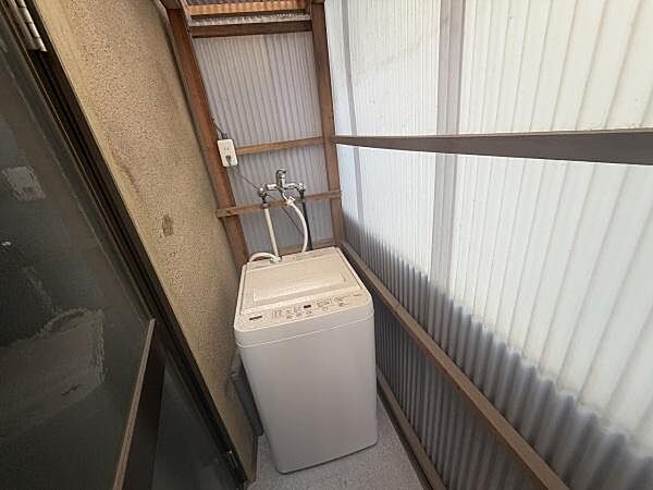 洗濯機置場です！