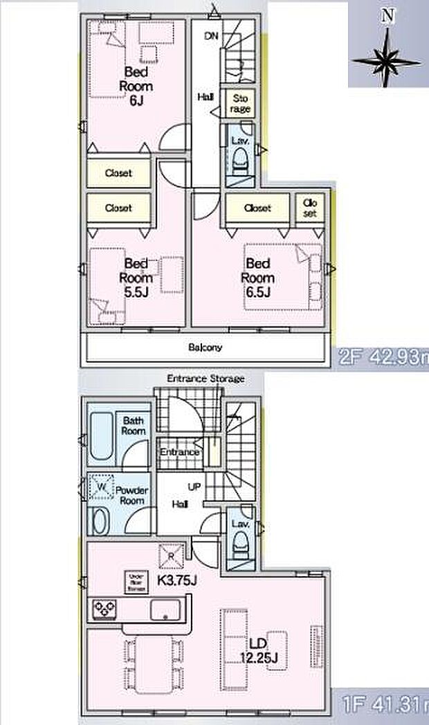 全居室角部屋で通風良好・LDK16帖のゆとりある間取りです。