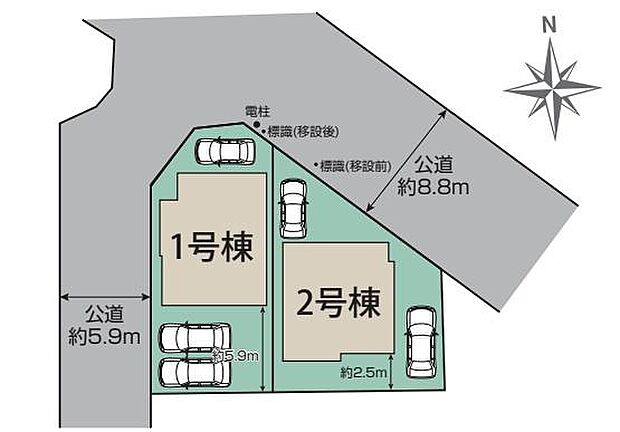 区画図　2号棟です。