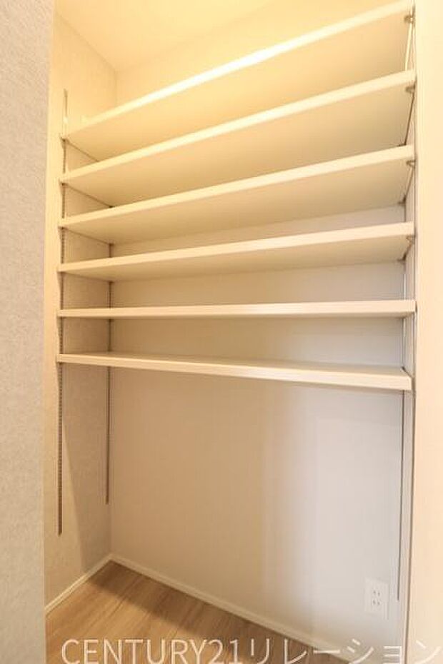 可動棚付きの収納力豊富な収納です。
