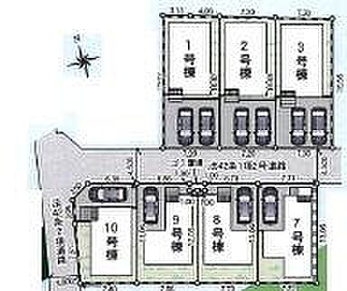区画図　8号棟です。
