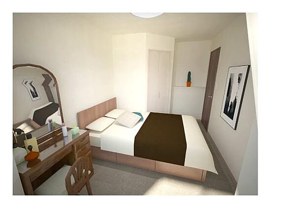 本画像はＡＩによる家具配置イメージです。画像内の家具は架空のデザインであり、実在の製品とは異なります。また、家具等は販売価格に含まれません。あらかじめご了承ください。