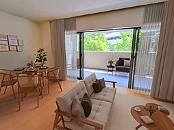 タイムズ・ピース・スクエア　スイートガーデンシティ 3LDKのリビング/ダイニング