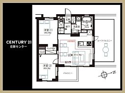 京王線 八幡山駅 徒歩4分 2LDKの間取り