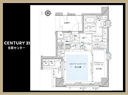 スタジオエアー白金 1LDKの間取図画像