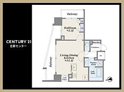 アージョ文京春日 1LDKの間取図画像