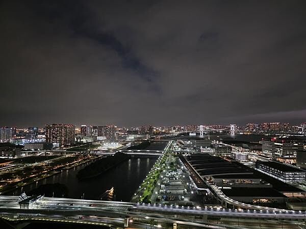 圧倒的なステータス感を感じさせる湾岸部の絶景　ライトアップされた夜景が視界いっぱいに広がります