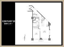 キャッスルマンション代官山 1LDKの間取図画像