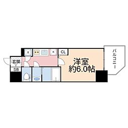 Osaka Metro谷町線 都島駅 徒歩7分の賃貸マンション 11階1Kの間取り