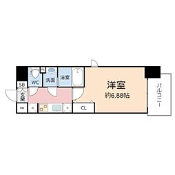 Quintet JOTONOE 10階1Kの間取り