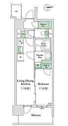 オープンレジデンシア栄本町通 1LDKの間取図画像