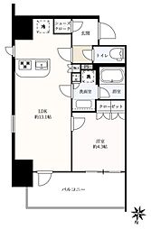 オープンレジデンシアTHEMIDMARK 1LDKの間取図画像