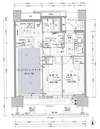 プレサンスタワー久屋大通ザ・レジデンス 2LDKの間取図画像
