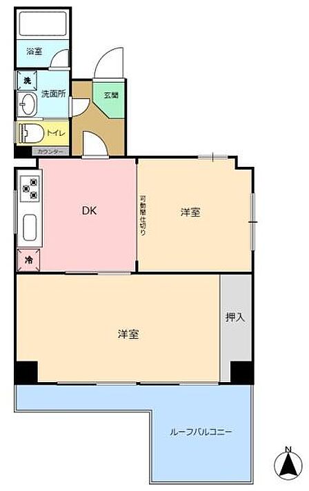 2LDK 間取り