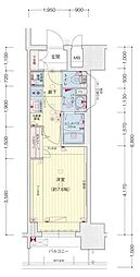 プレサンスTHE久屋大通レジェンド 1Kの間取図画像