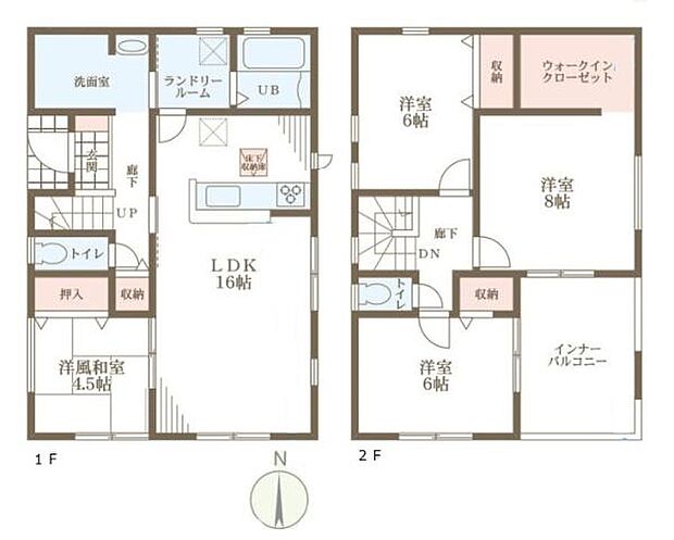 ■広々したリビング16帖・4LDKの間取り!大容量の収納など、ご家族のお住まいにピッタリです!