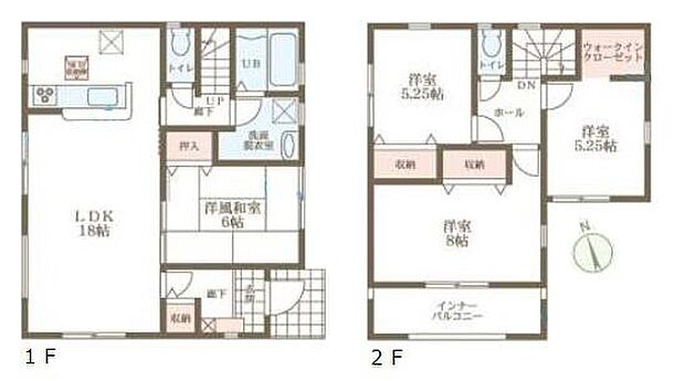 ■広々したLDK約18帖・4LDKの間取り!大容量の収納など、ご家族のお住まいにピッタリです!