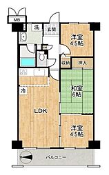 マック結崎オリエントハウス 3LDKの間取図画像