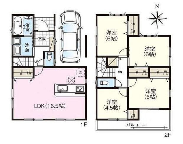 ■広々したLDK16.5帖・4LDKの間取り!大容量の収納など、ご家族のお住まいにピッタリです!