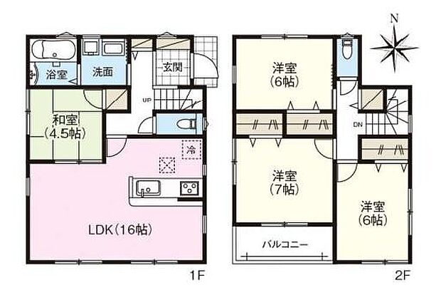 ■広々したLDK約16帖・4LDKの間取り!大容量の収納など、ご家族のお住まいにピッタリです!