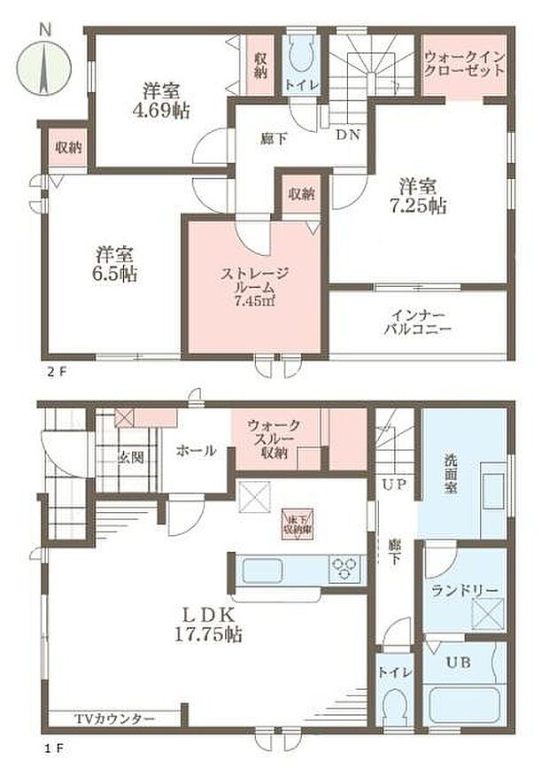 ■広々したリビング17帖・3LDKの間取り!大容量の収納など、ご家族のお住まいにピッタリです!