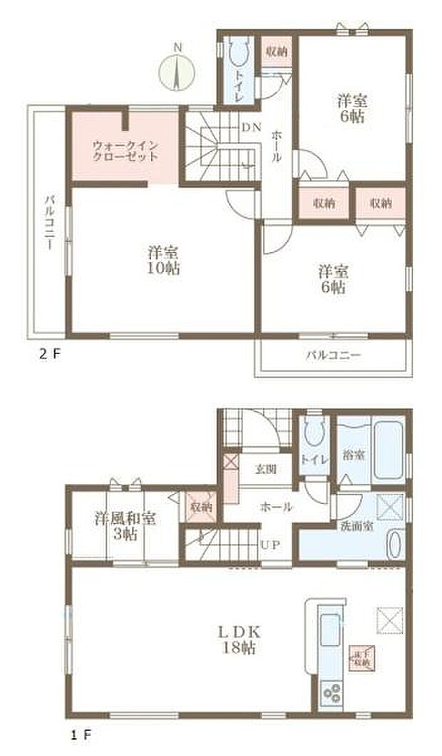 ■広々したリビング18帖・4LDKの間取り!大容量の収納など、ご家族のお住まいにピッタリです!