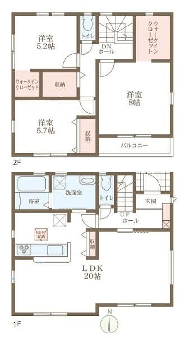 ■広々したリビング20帖・3LDKの間取り!大容量の収納など、ご家族のお住まいにピッタリです!