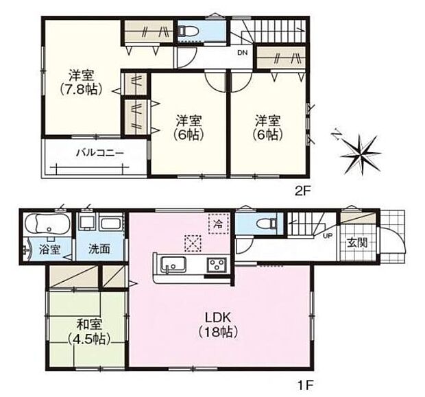 ■広々したLDK18帖・4LDKの間取り!大容量の収納など、ご家族のお住まいにピッタリです!