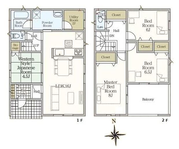 ■広々したリビング16帖・4LDKの間取り!大容量の収納など、ご家族のお住まいにピッタリです!