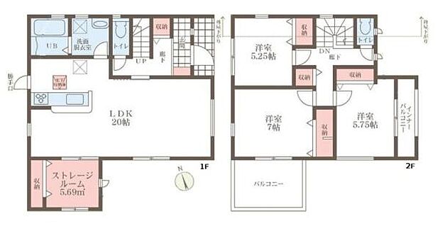 ■広々したリビング20帖・3LDKの間取り!大容量の収納など、ご家族のお住まいにピッタリです!