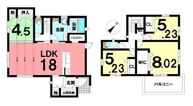 ■広々したリビング18帖・4LDKの間取り!大容量の収納など、ご家族のお住まいにピッタリです!