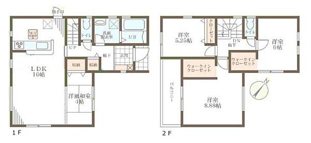 ■広々したLDK約16帖・4LDKの間取り!大容量の収納など、ご家族のお住まいにピッタリです!