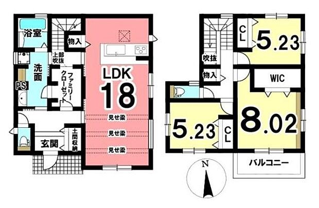 ■広々したLDK約18帖・3LDKの間取り!大容量の収納など、ご家族のお住まいにピッタリです!