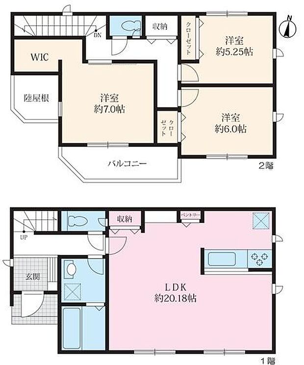全室2面採光の明るい室内！