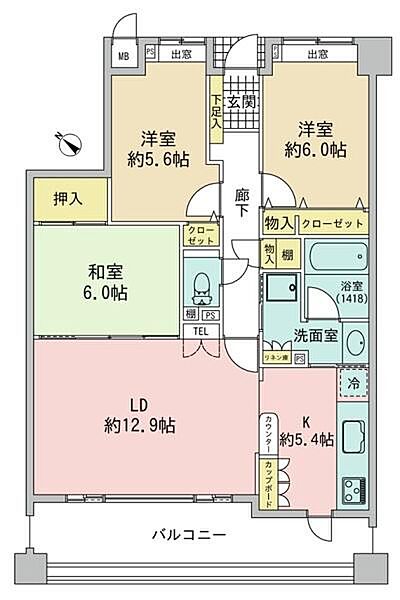 2階部分の3LDK間取り！