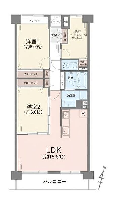 3LDK 間取り
