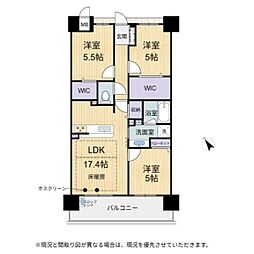 アルファステイツ彦根駅 3LDKの間取図画像
