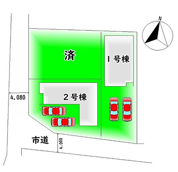 全3棟・カースペース2台分♪