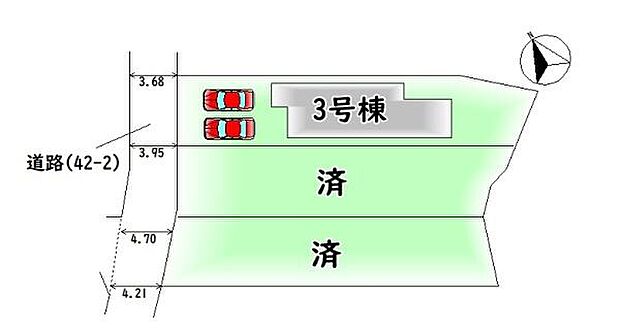 全3棟・カースペース2台分♪