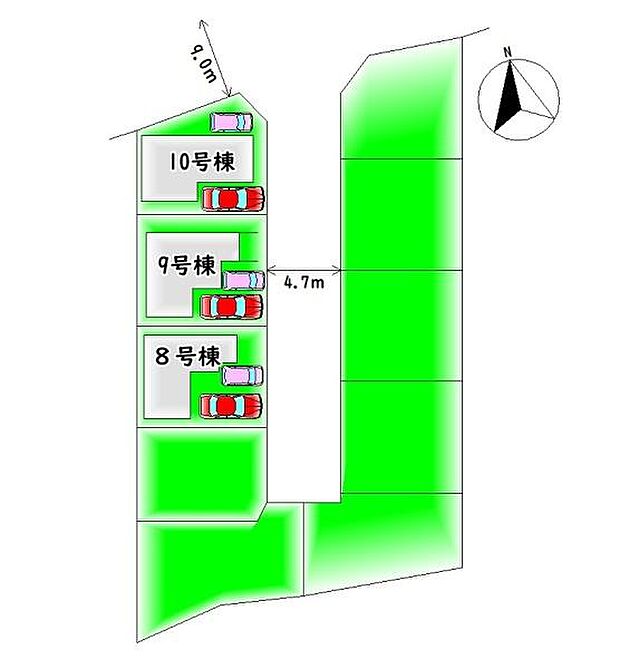 只今3棟販売中・カースペース2台分♪