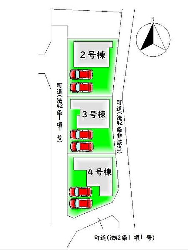 全3棟・カースペース2台分♪