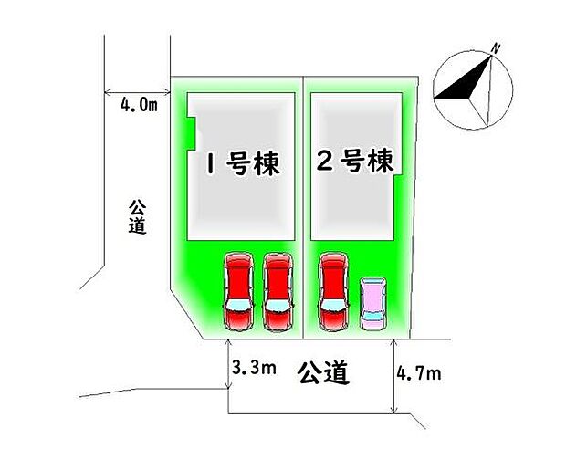 全2棟・カースペース2台分♪