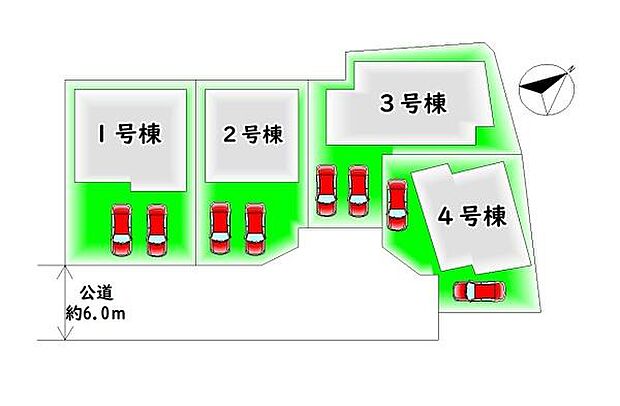 全4棟・カースペース2台分♪