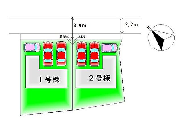 全2棟・カースペース2~3台分♪