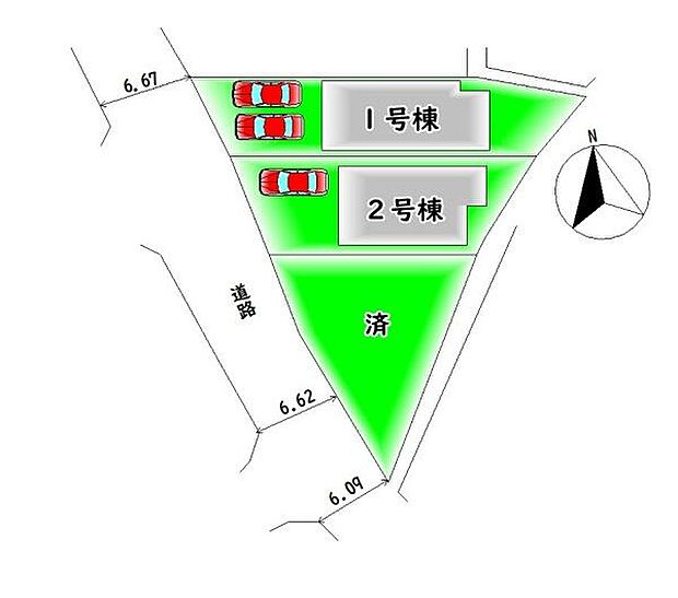 全3棟・カースペース1～2台分♪