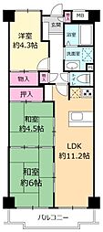 サンヴェール武庫之荘 3LDKの間取図画像