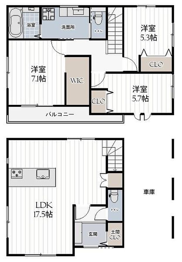 専有面積:107.23平米 間取り:3LDK!