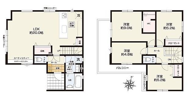 専有面積:98.31平米 間取り:4LDK!