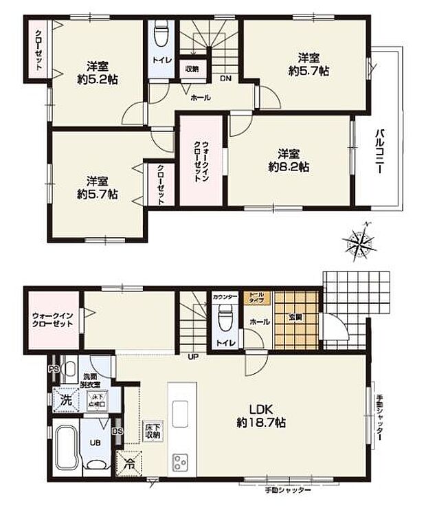 専有面積:101.85平米 間取り:4LDK!